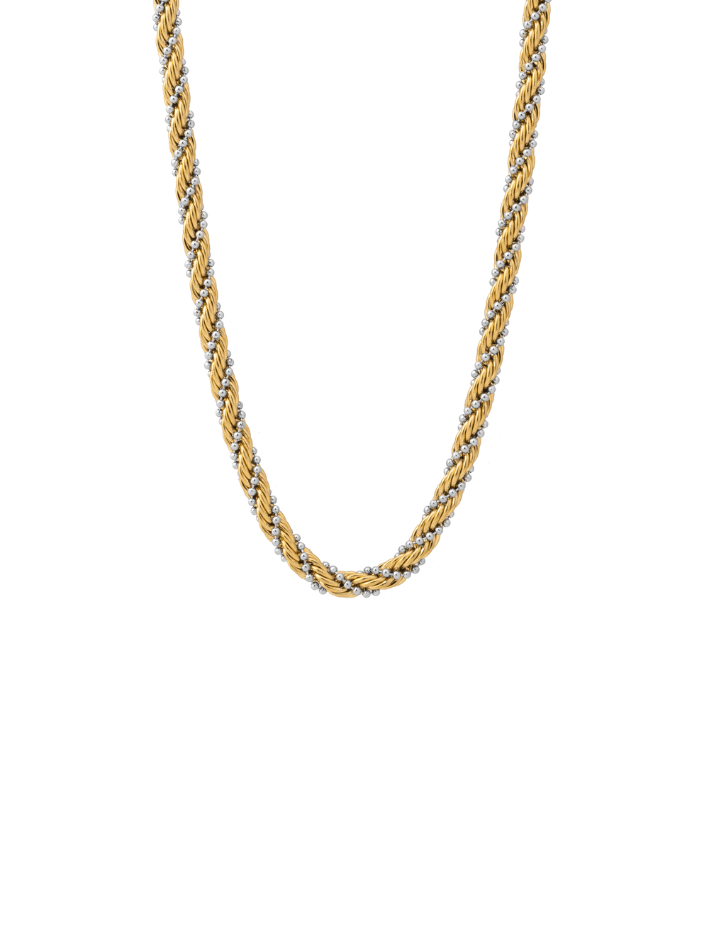 Collar Trenzado Combinado 4 mm