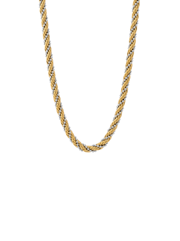 Collar Trenzado Combinado 4 mm