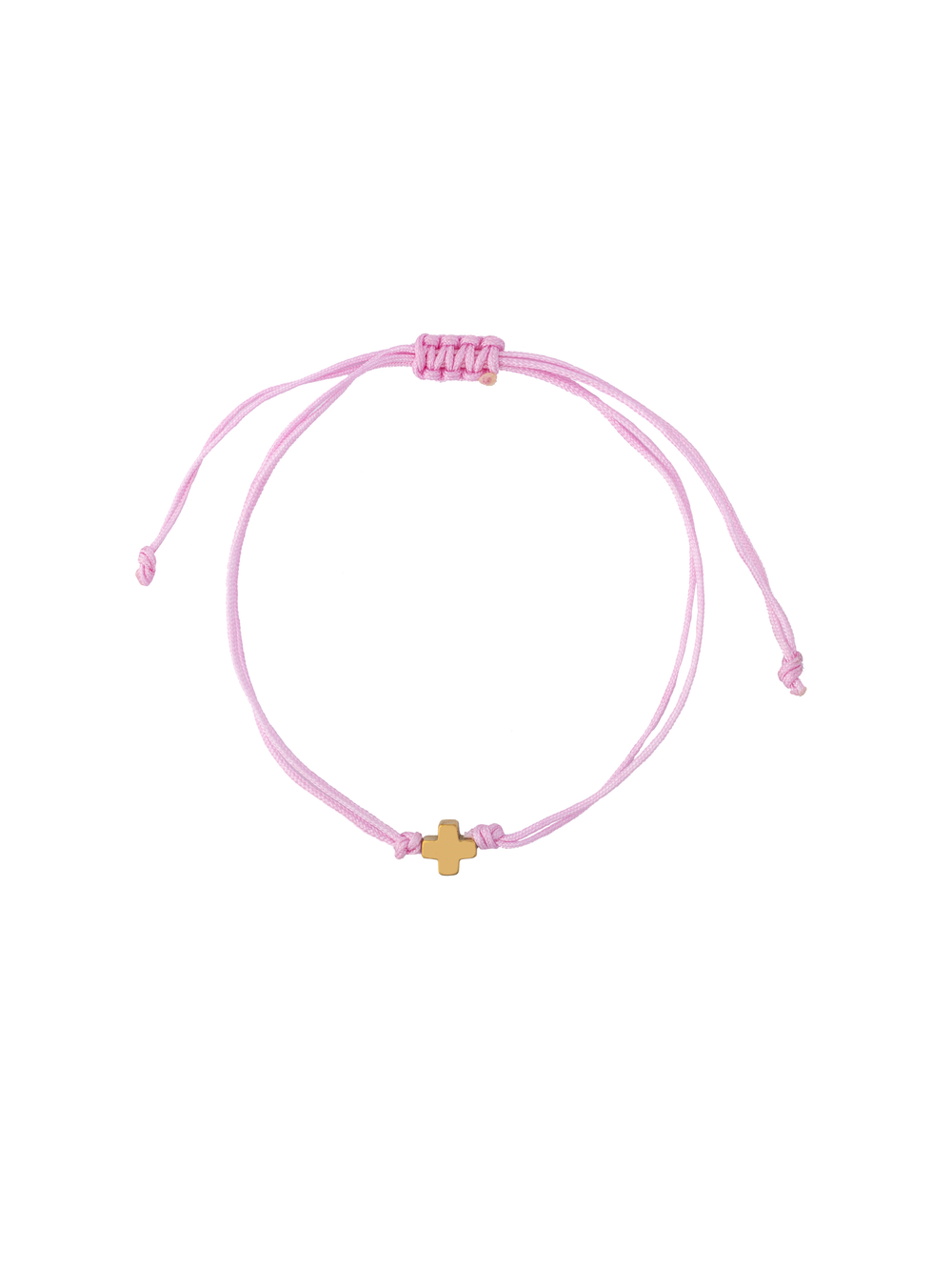 Pulsera Hilo Con Cruz Dorada