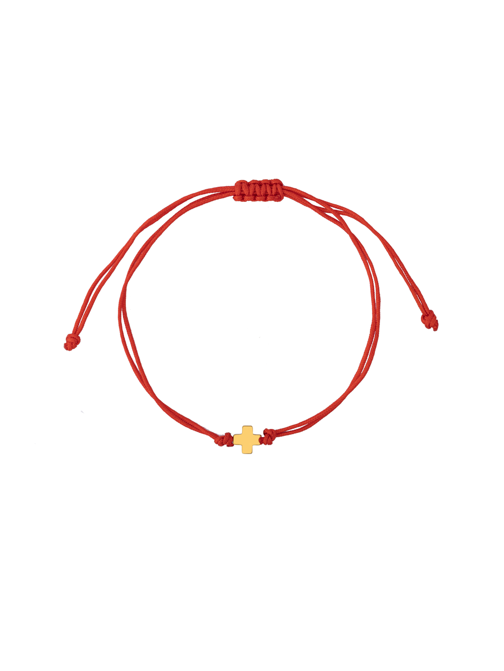 Pulsera Hilo Con Cruz Dorada