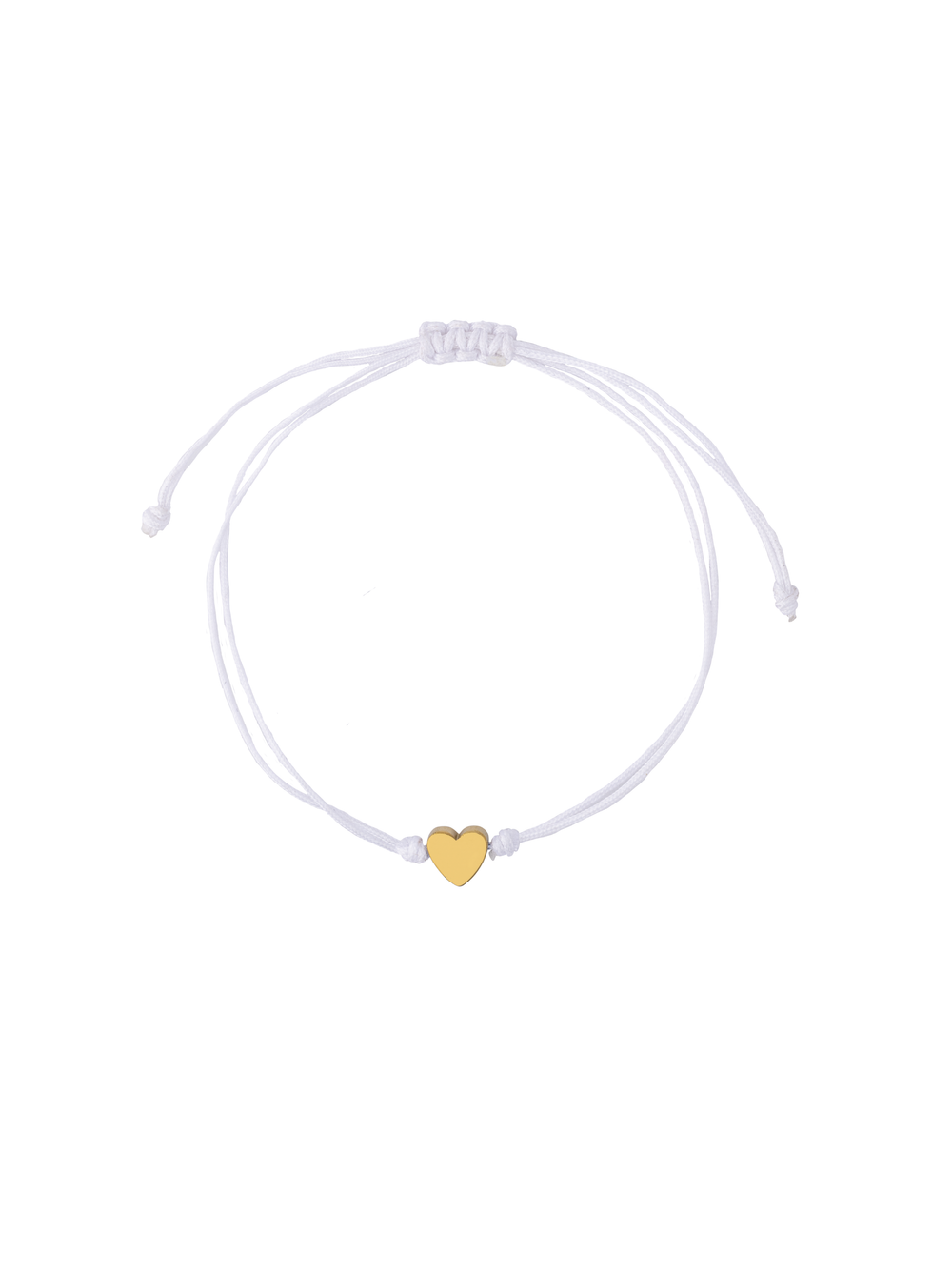 Pulsera Hilo Con Corazon Dorado