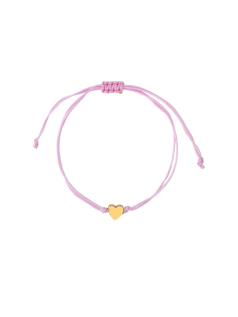 Pulsera Hilo Con Corazon Dorado