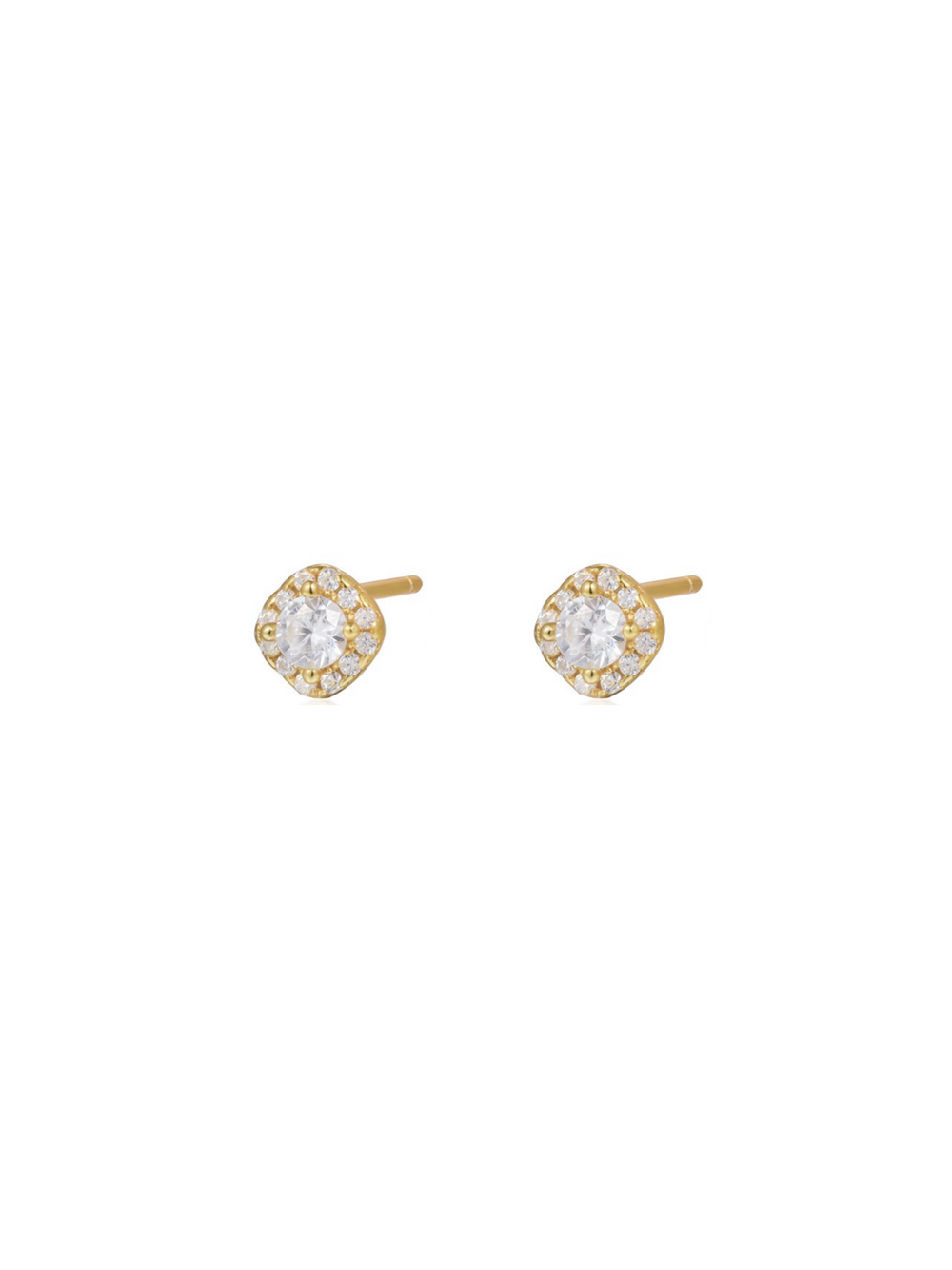 Par Arete Mini Rombo Con Zirconias