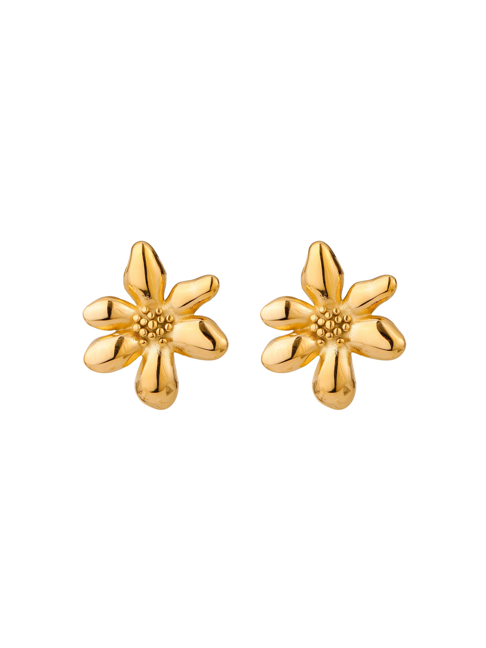 Par Arete Flor Con Petalos