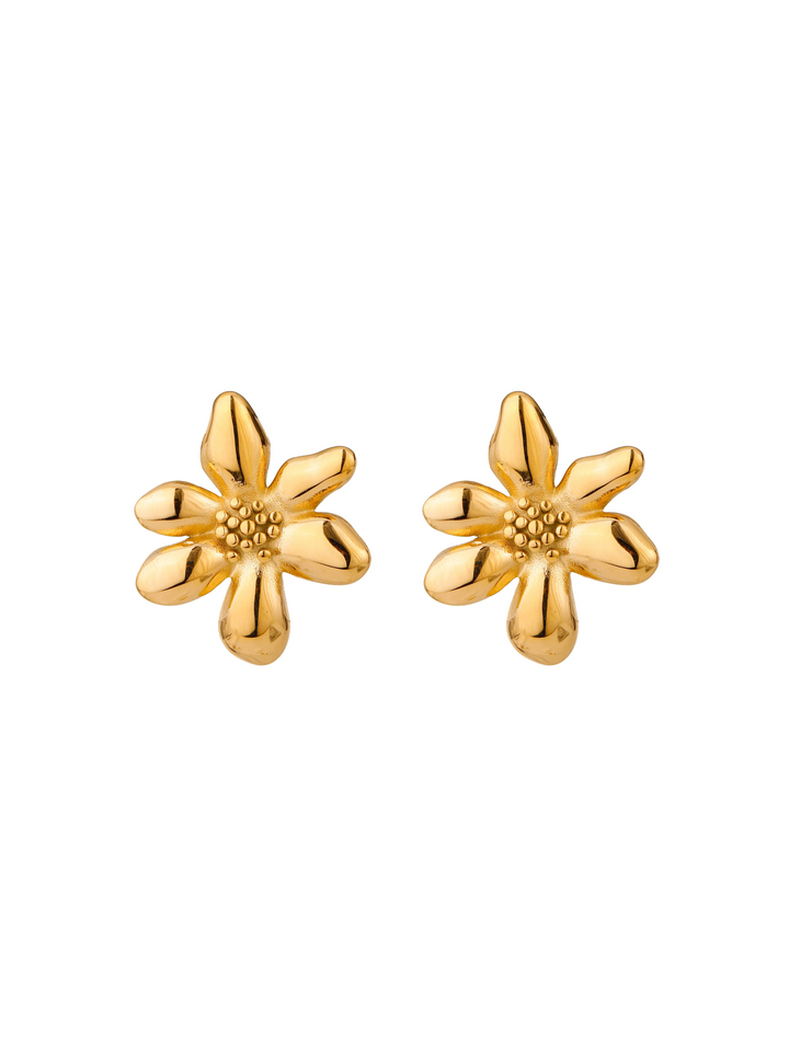 Par Arete Flor Con Petalos