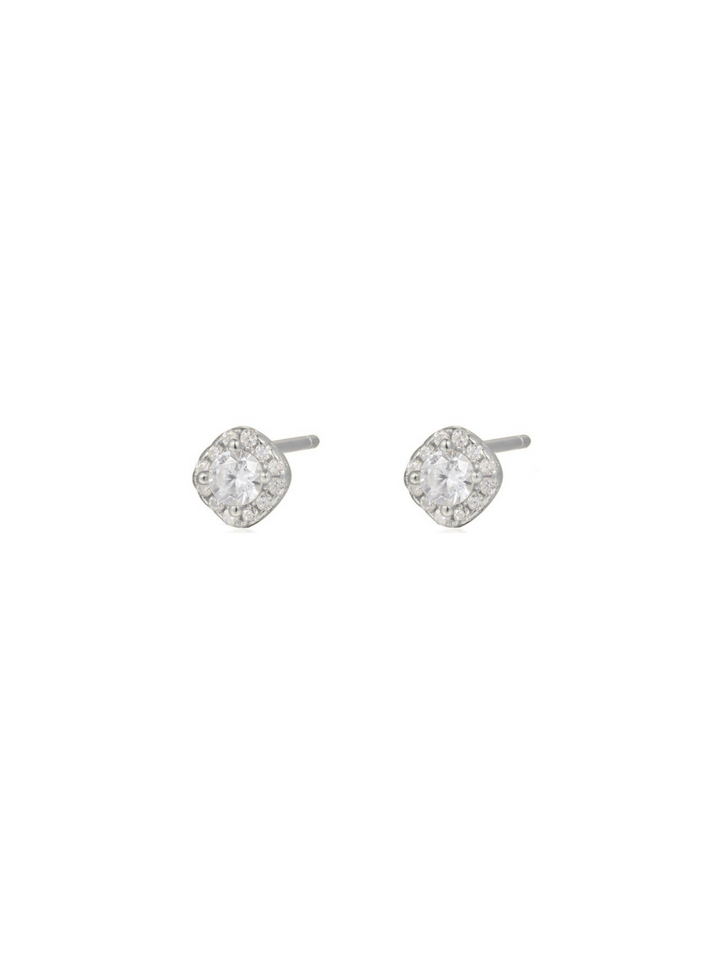 Par Arete Mini Rombo Con Zirconias
