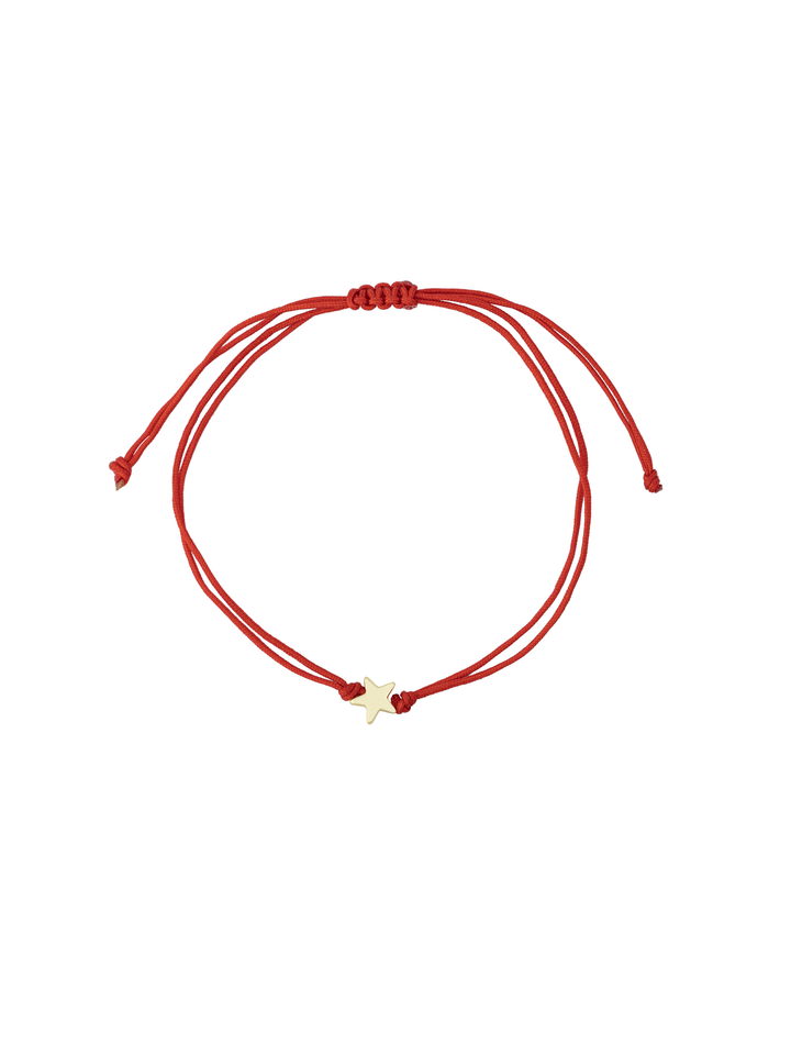 Pulsera Hilo Con Estrella Dorada