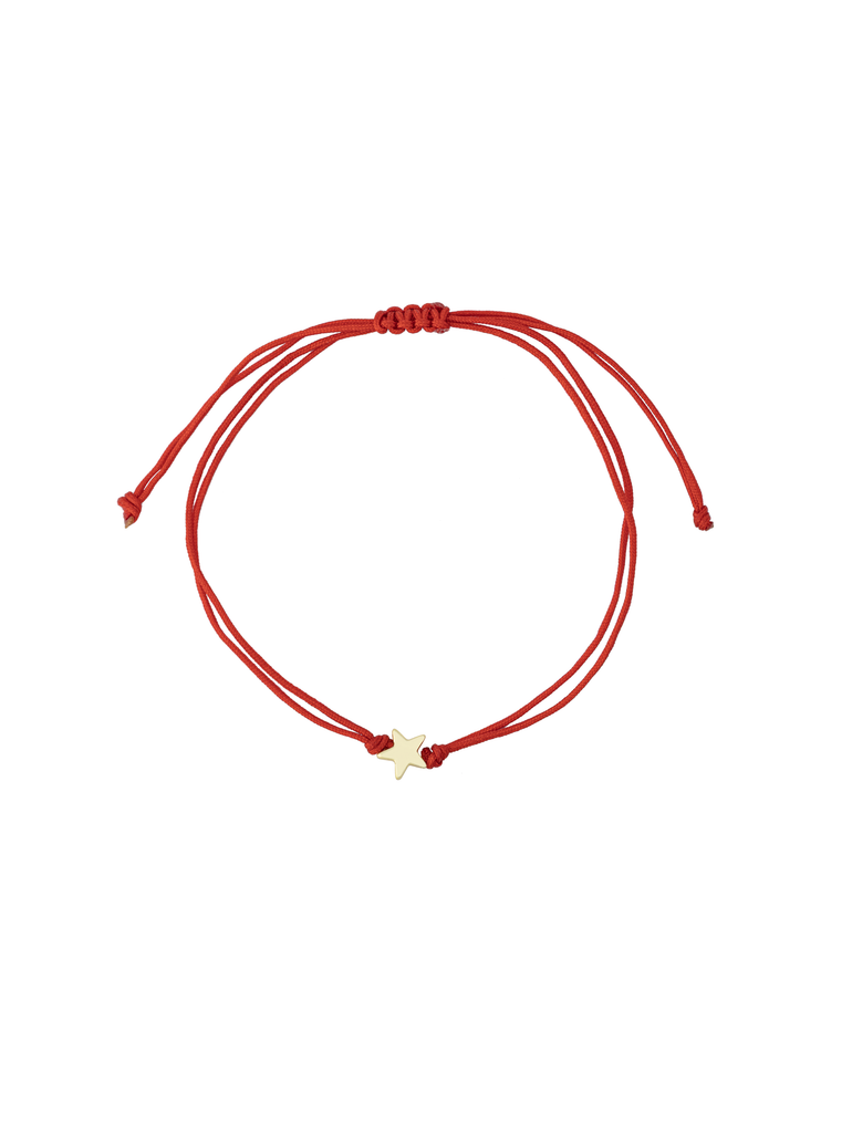Pulsera Hilo Con Estrella Dorada