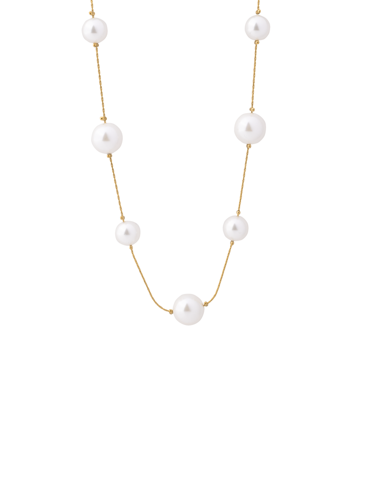 Collar Delgado Con Perlas
