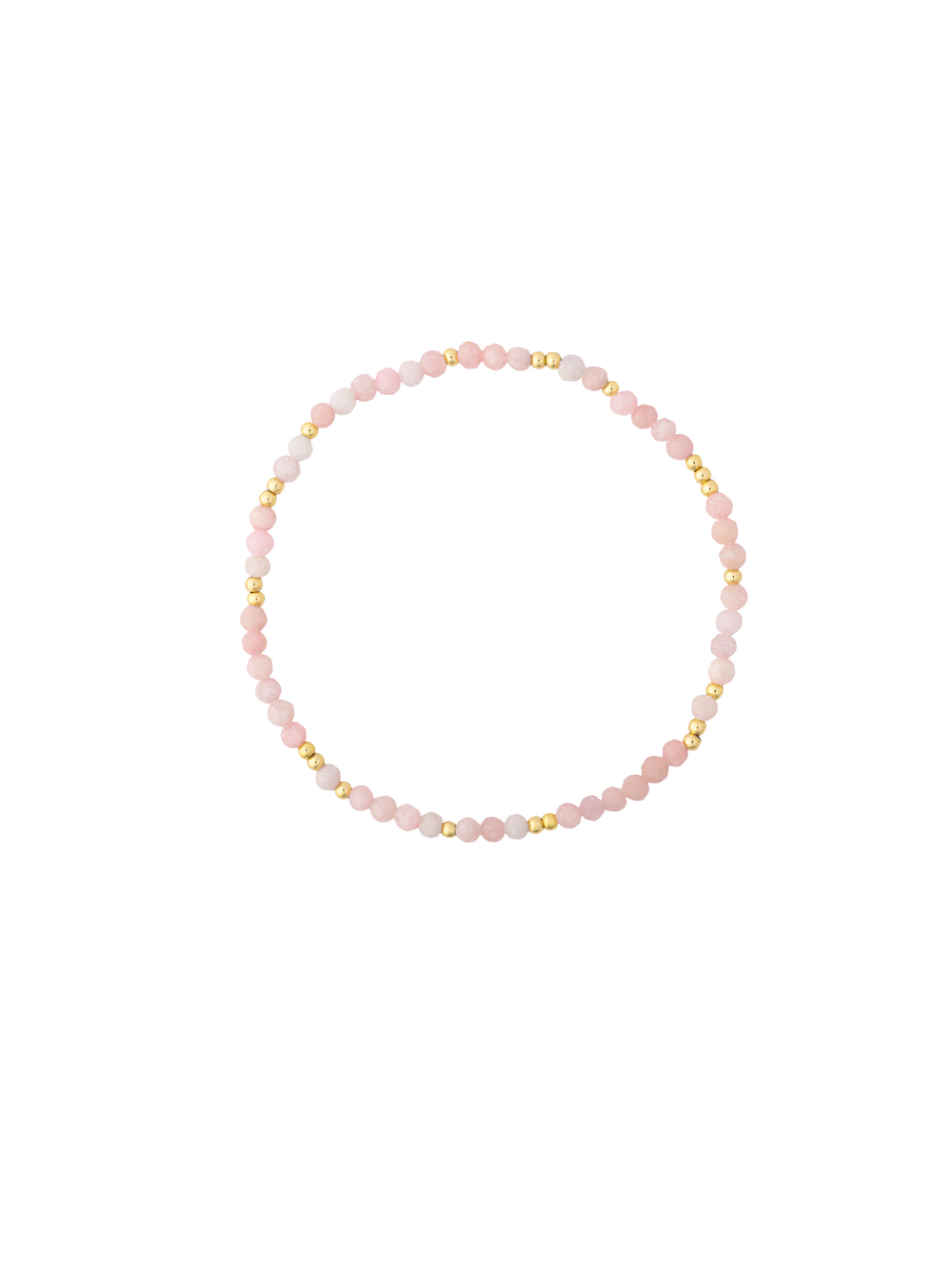 Pulsera Piedras Con Bolitas Doradas