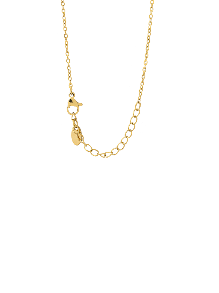 Collar Con Doble Cruz Y Zirconia