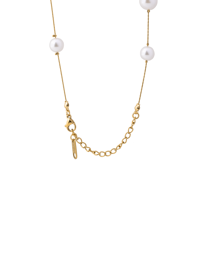 Collar Delgado Con Perlas