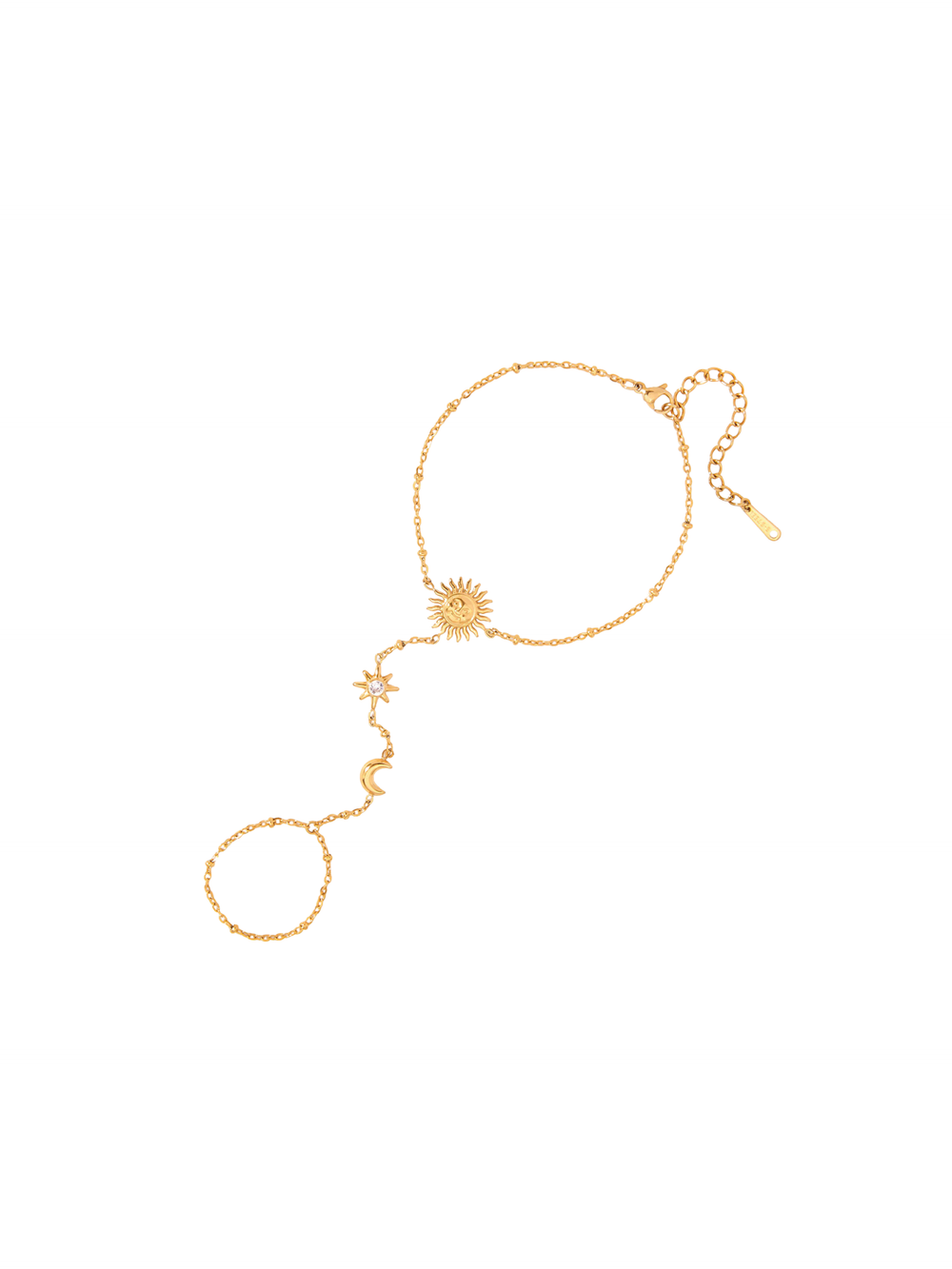 Pulsera Sol y Luna Con Anillo