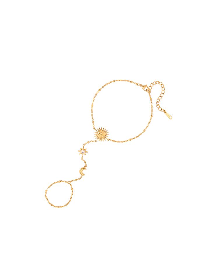 Pulsera Sol y Luna Con Anillo
