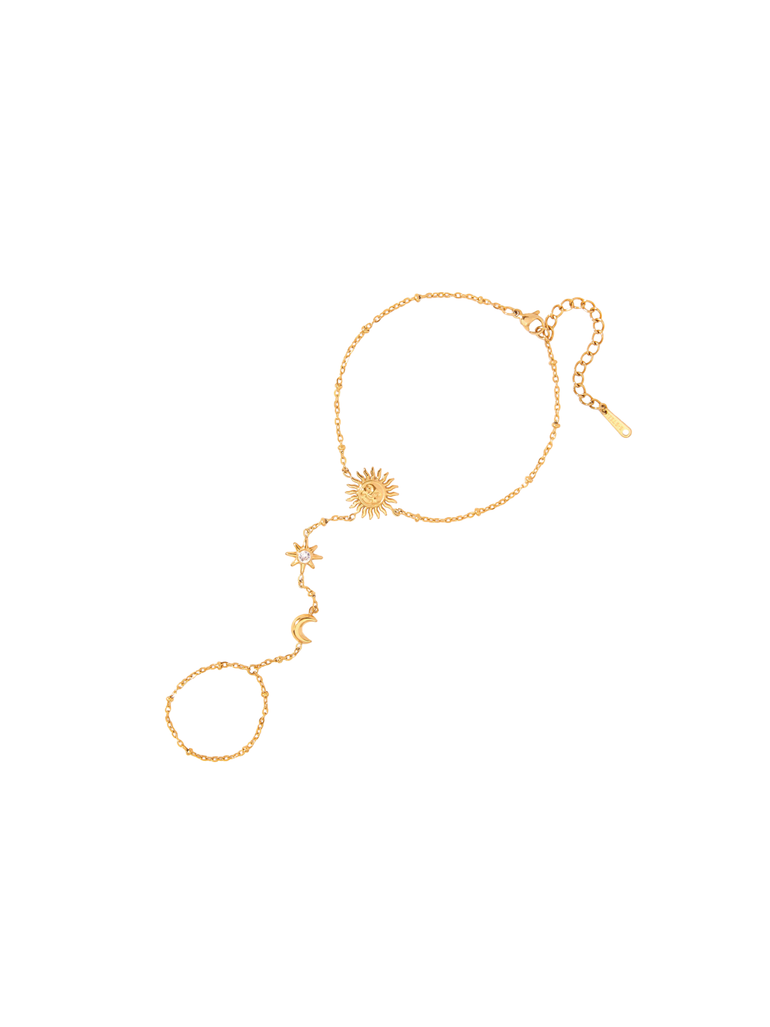 Pulsera Sol y Luna Con Anillo
