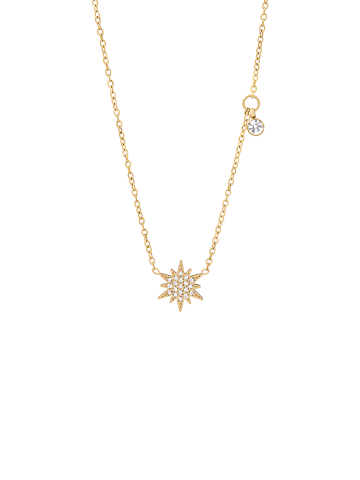 Collar Con Estrella y Dije Zirconia