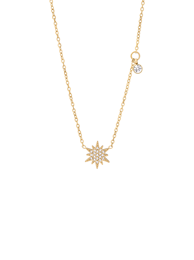 Collar Con Estrella y Dije Zirconia