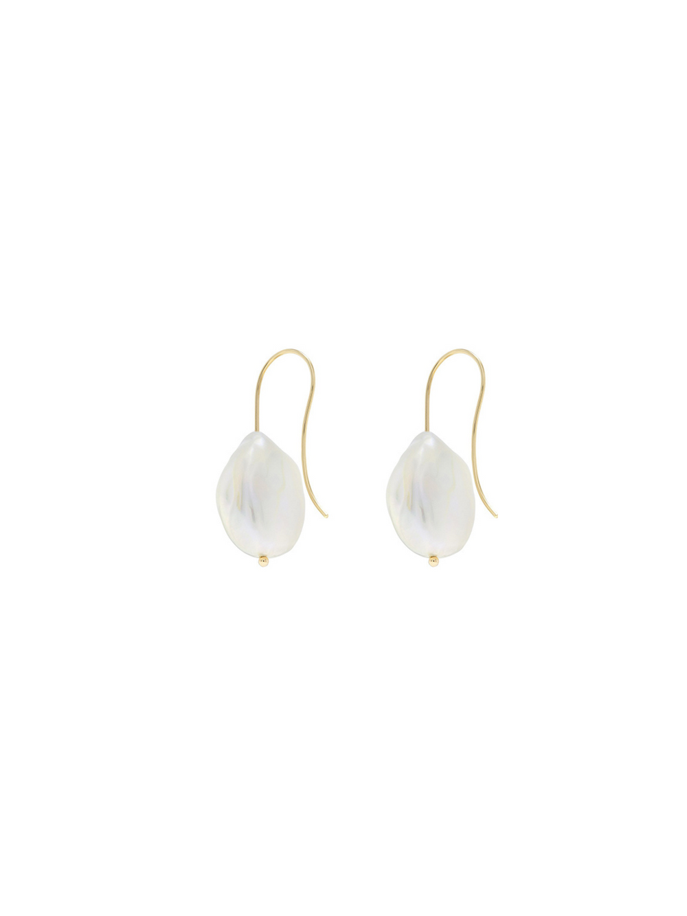 Par Arete Colgante Con Perla Irregular