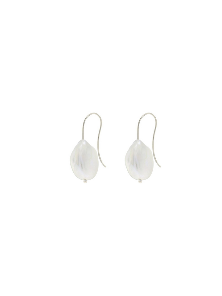 Par Arete Colgante Con Perla Irregular