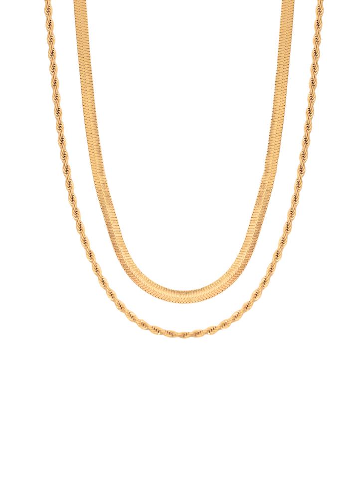 Collar Doble Planchado y Trenzado