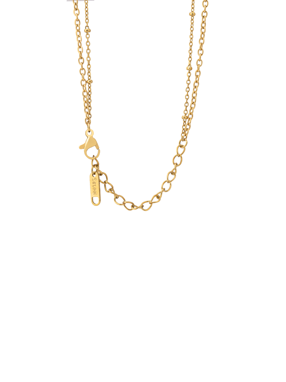 Collar Doble Con Moño y Corazon