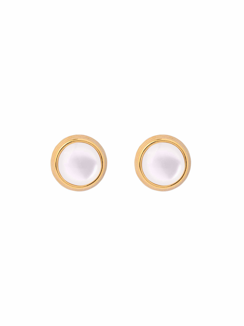Par Arete Circulo Con Piedra