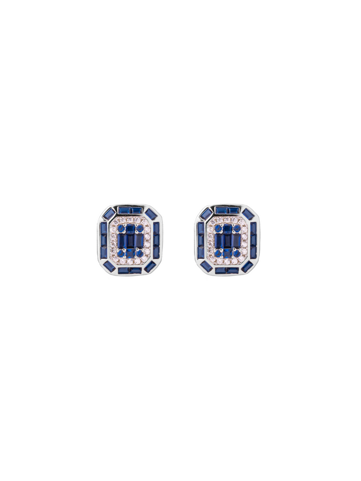 Par Arete Cuadrado Con Baguettes Colores