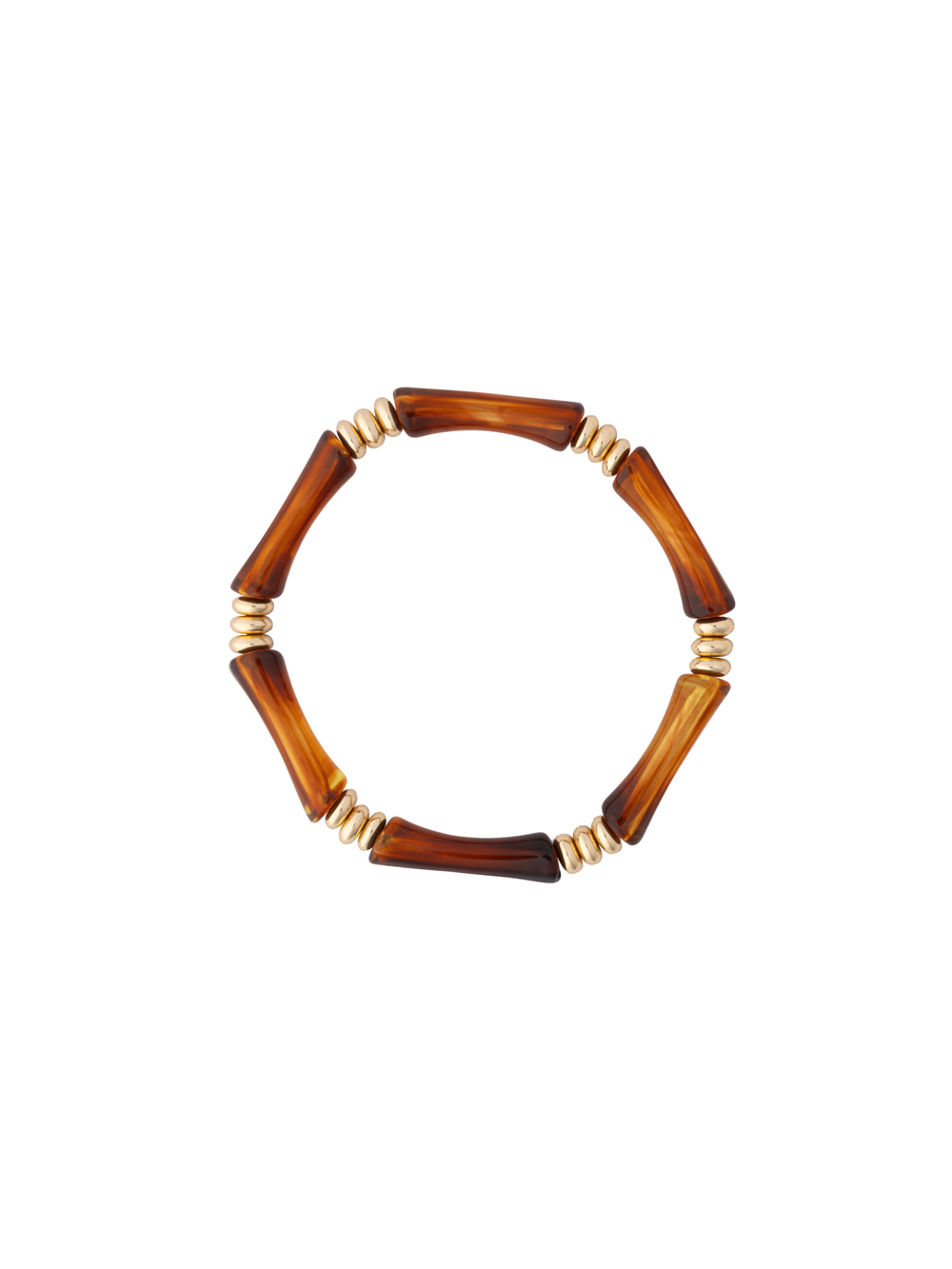 Pulsera Chunky Tipo Bambu Cafe