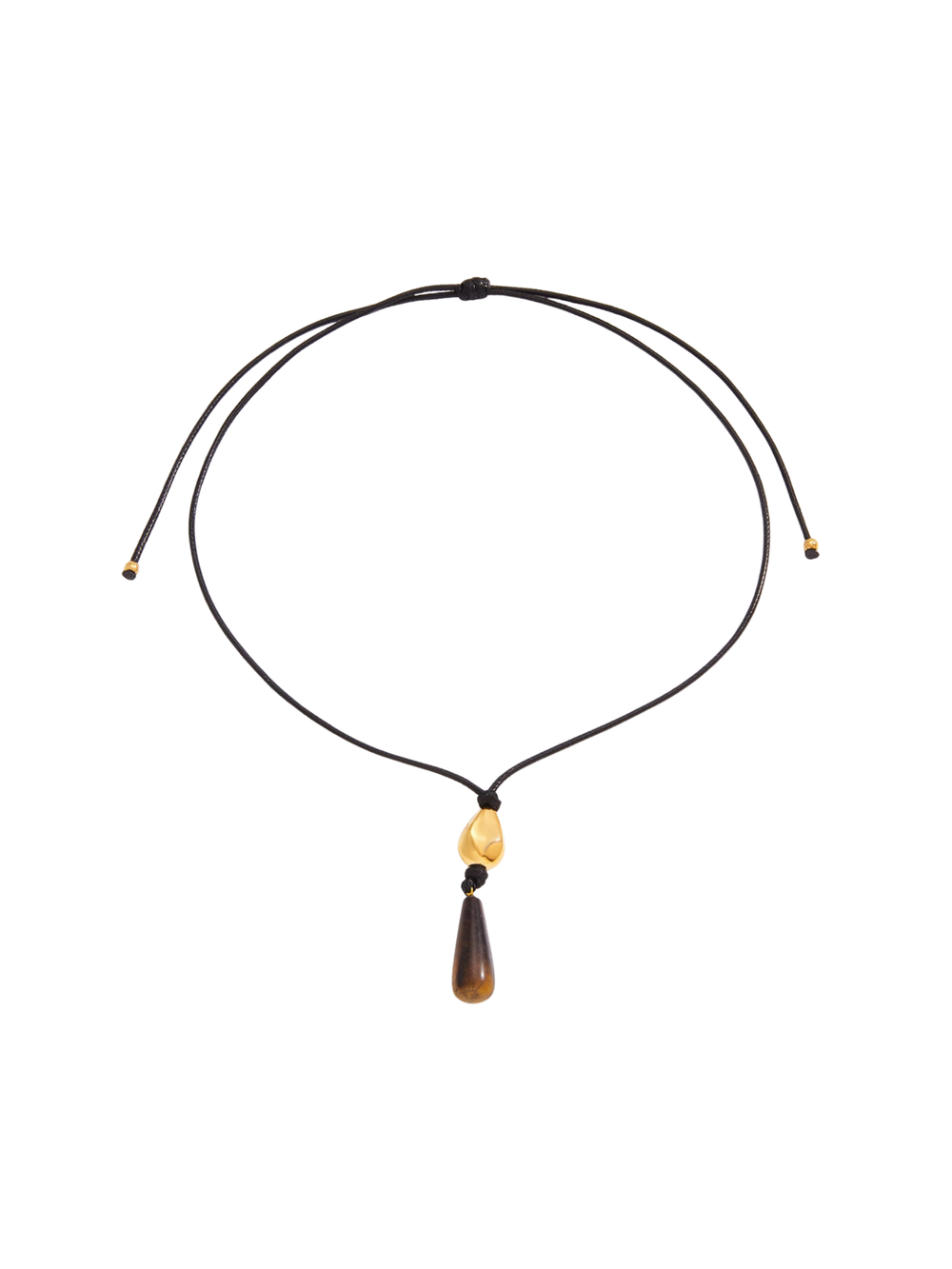 Collar Cordon Con Colgante Dorado