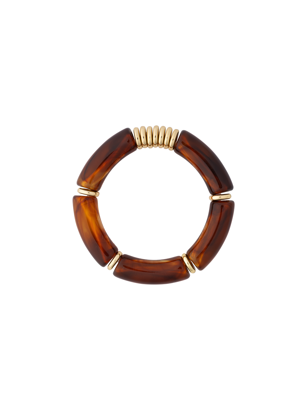 Pulsera Chunky Cafe Aros Dorados