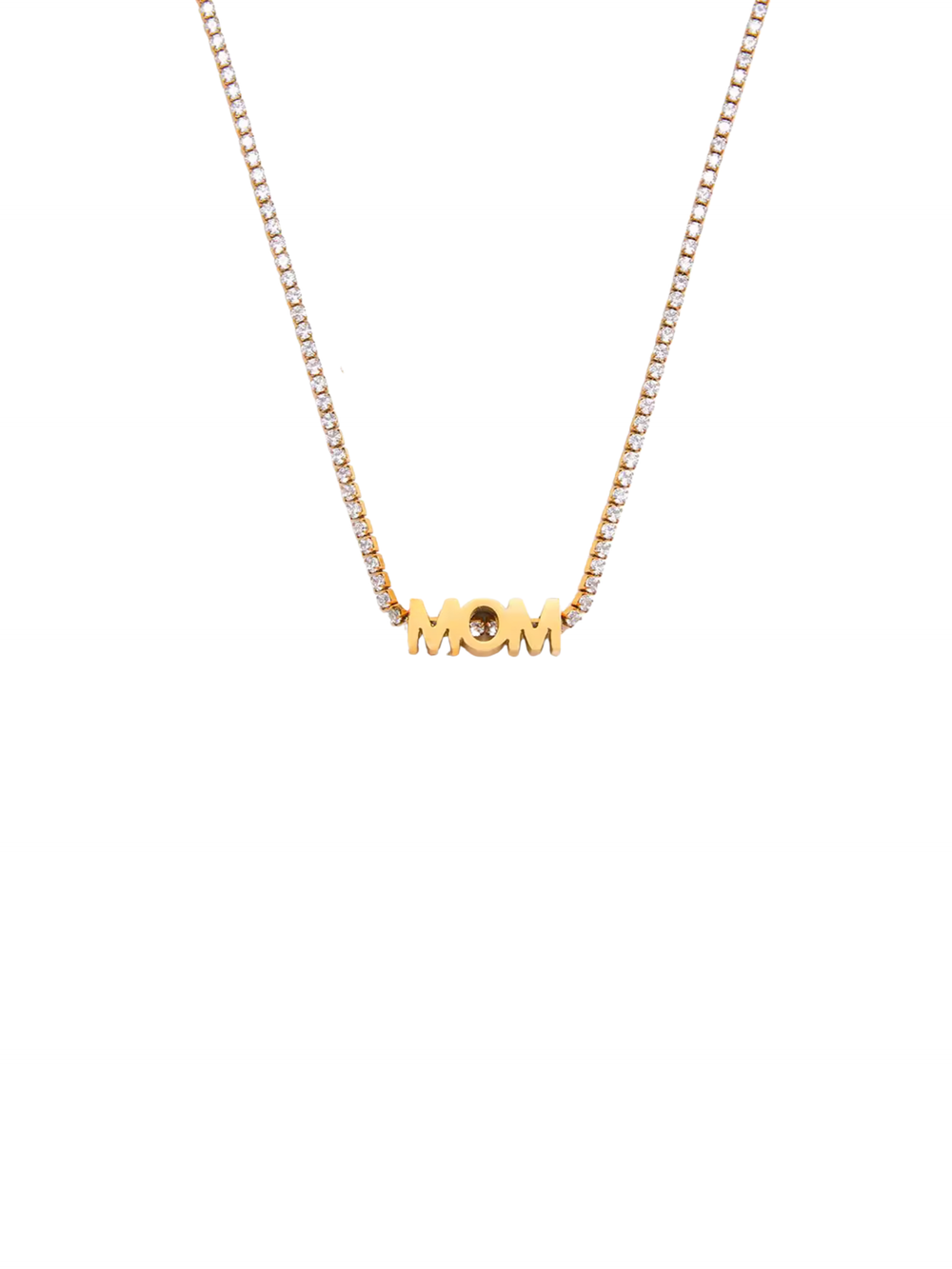 Collar Con Zirconias MOM