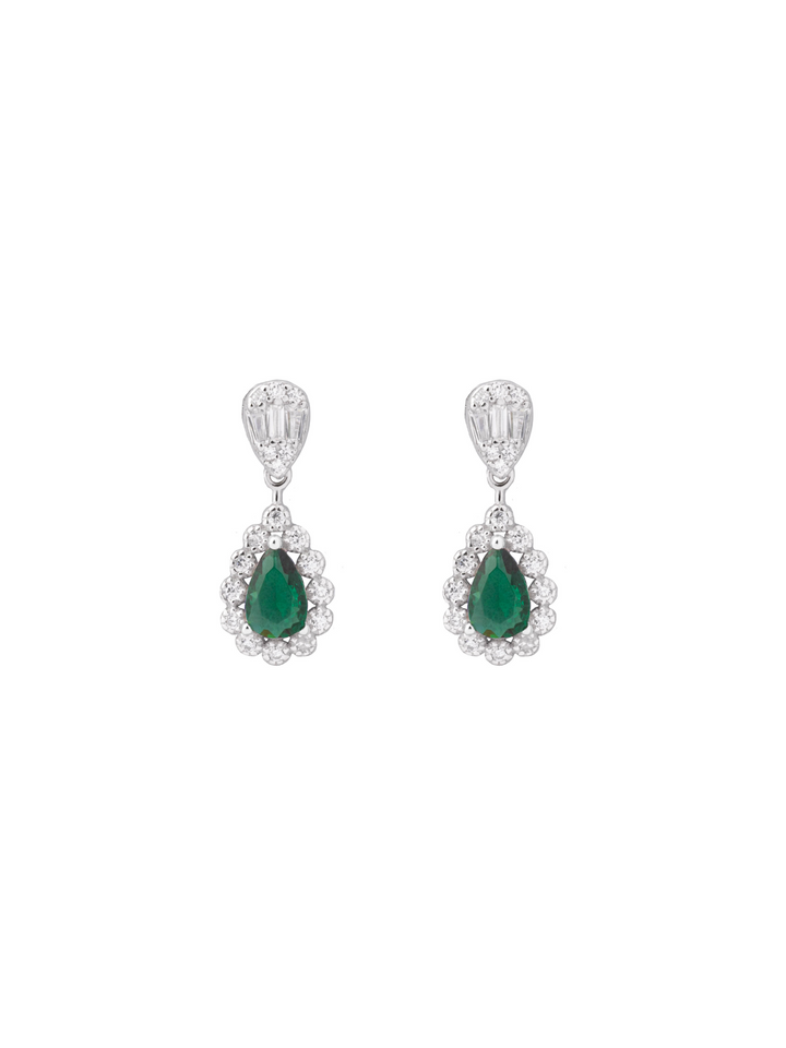 Par Arete Doble Gota Con Zirconias