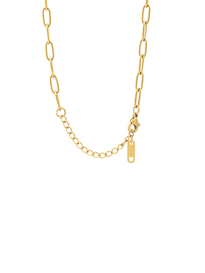 Collar Eslabones Dije Corazon Candado
