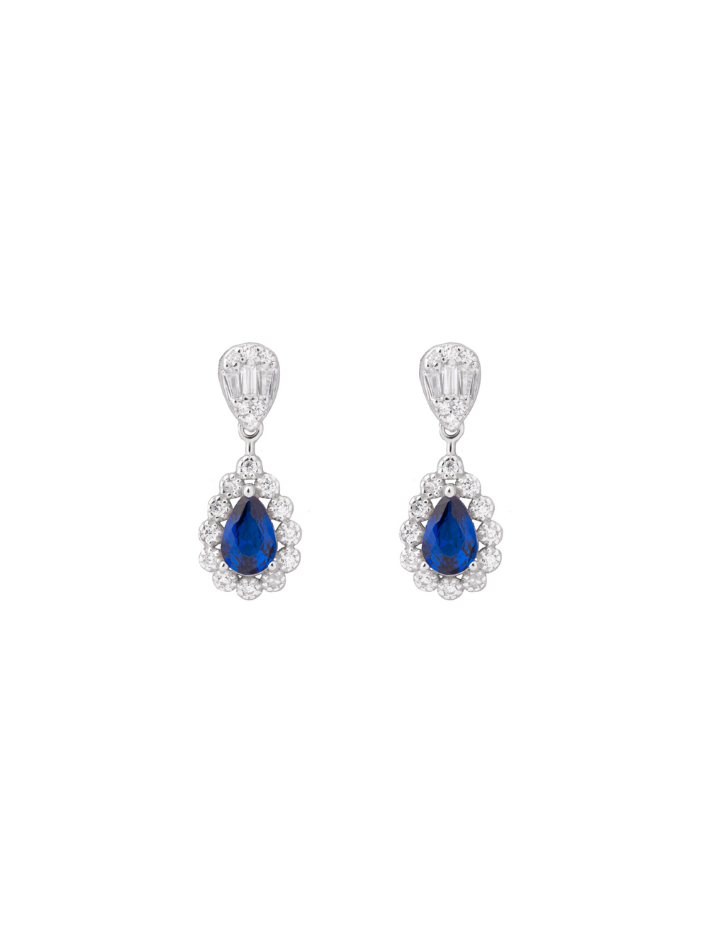 Par Arete Doble Gota Con Zirconias
