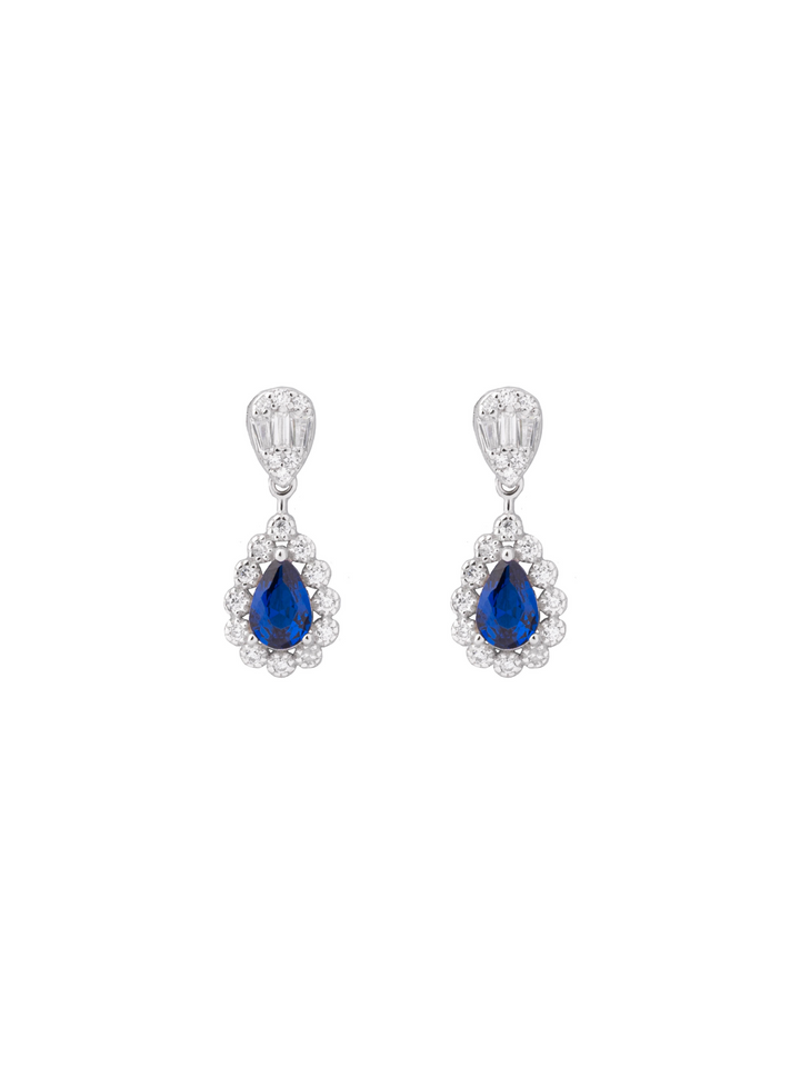 Par Arete Doble Gota Con Zirconias