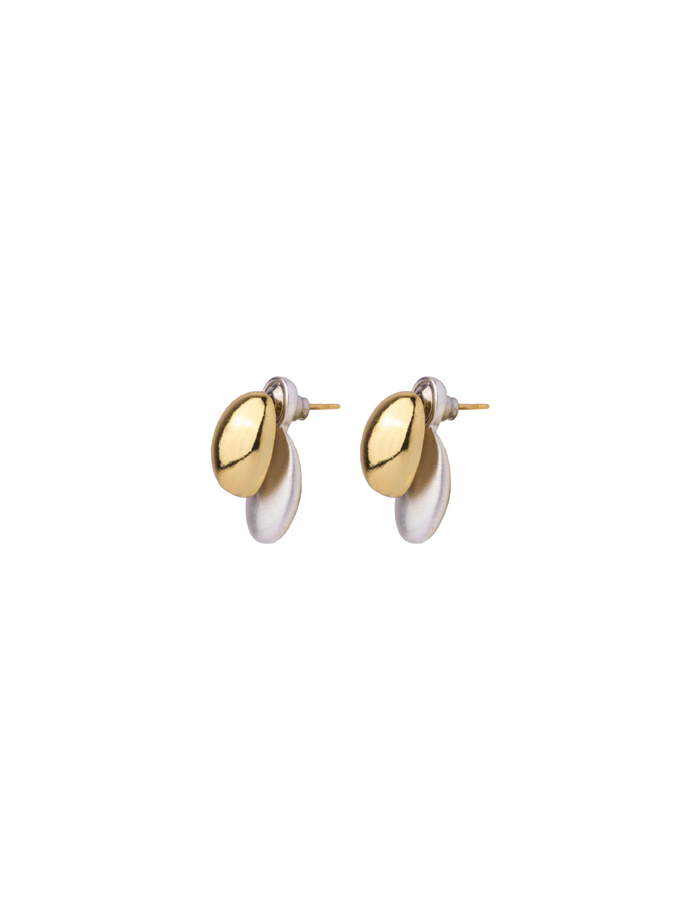 Par Arete Ovalado Combinado 2 en 1