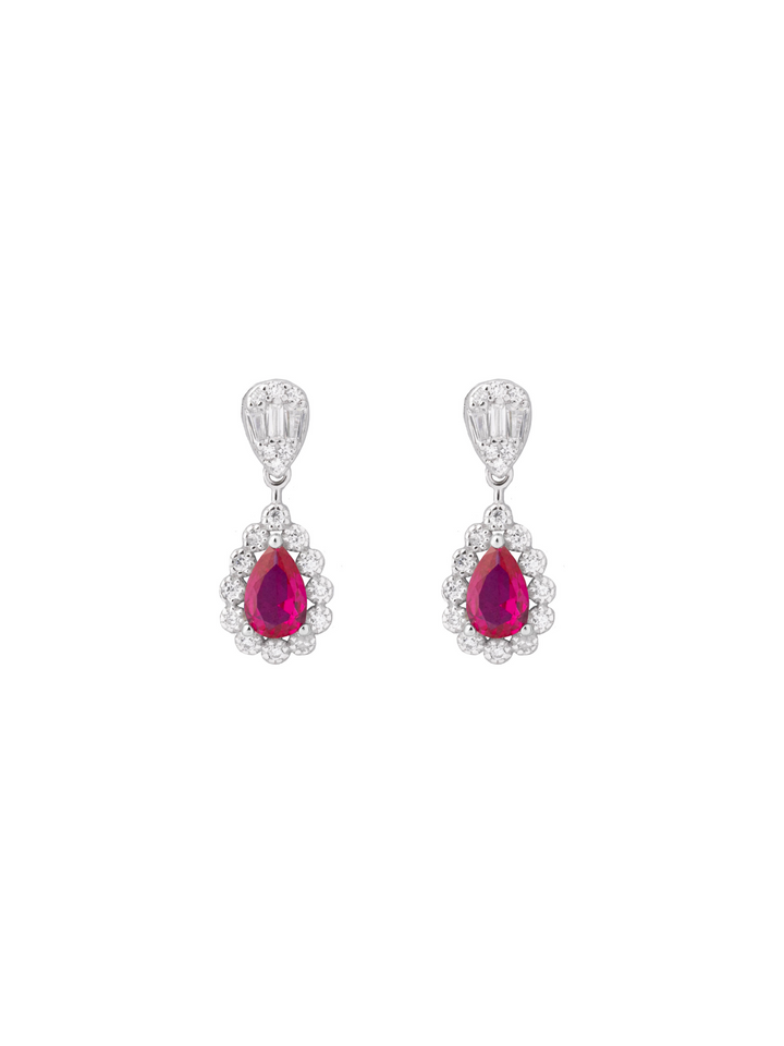 Par Arete Doble Gota Con Zirconias