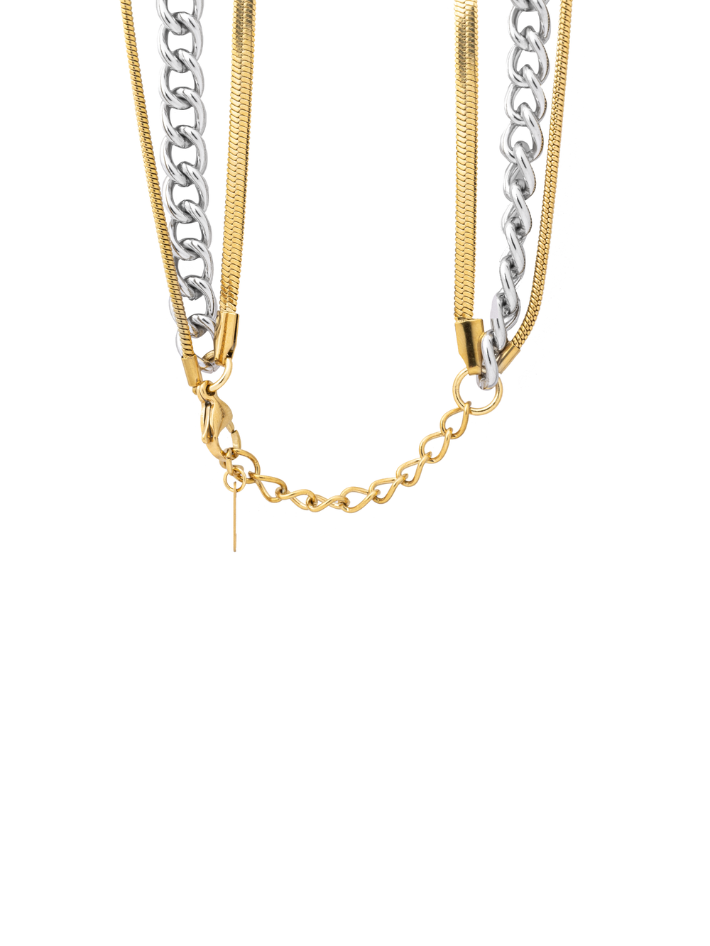 Collar Triple Cadena Combinado