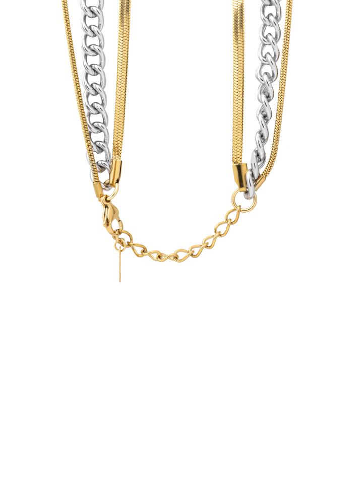 Collar Triple Cadena Combinado