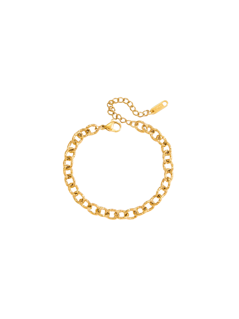 Pulsera Eslabones Ovalados Con Textura