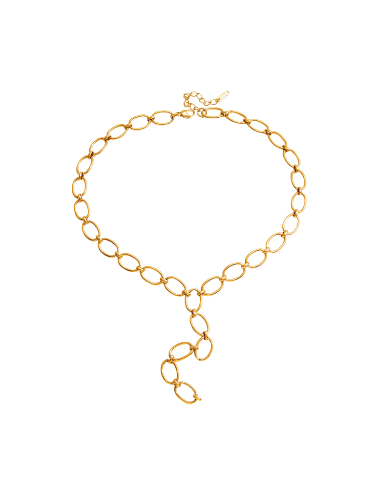 Collar Corbatin Eslabon Ovalados