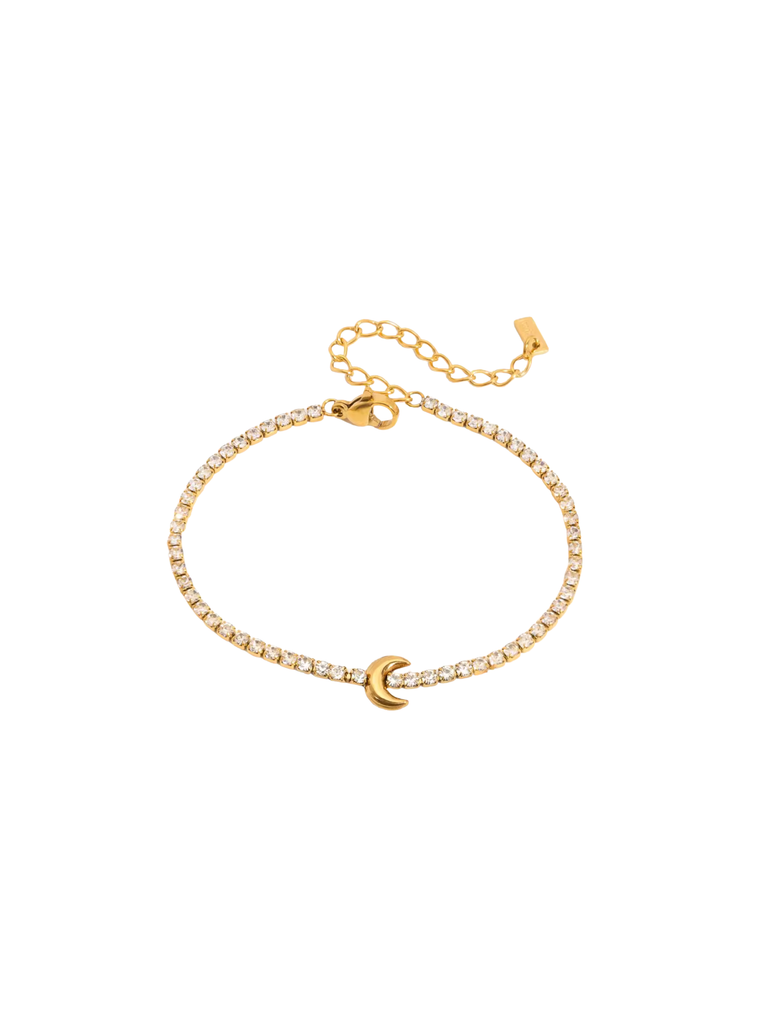 Pulsera Zirconias Con Luna