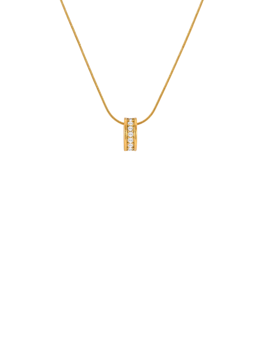 Collar Con Dije Cilindro Zirconia