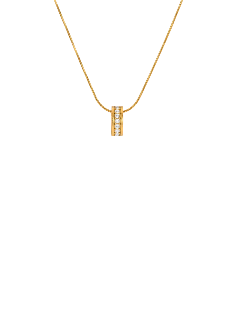 Collar Con Dije Cilindro Zirconia