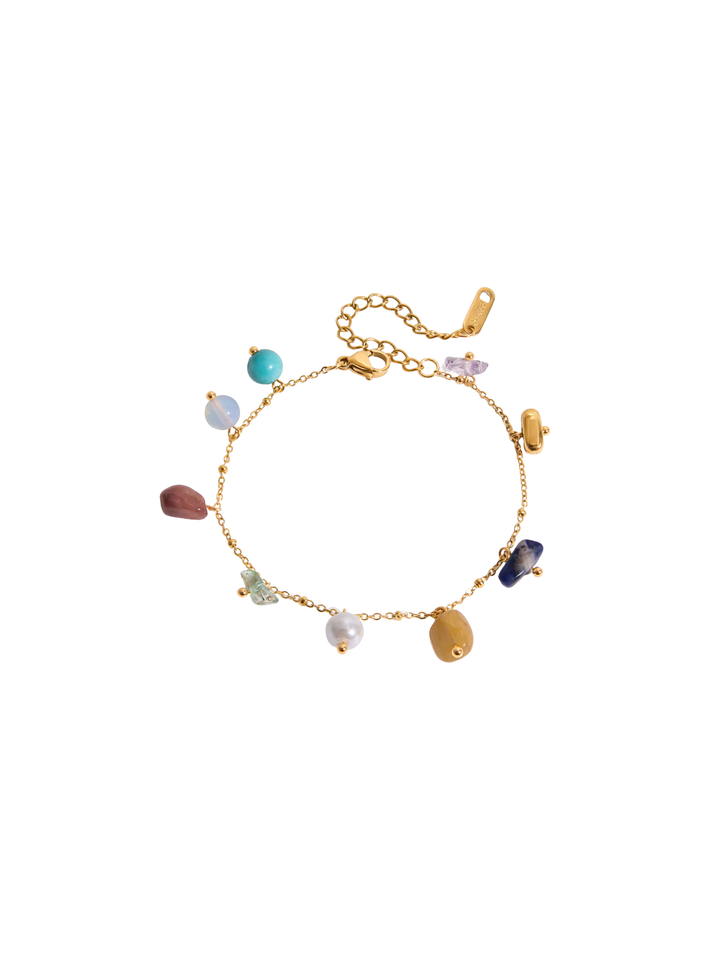 Pulsera Con Dijes Piedras Naturales