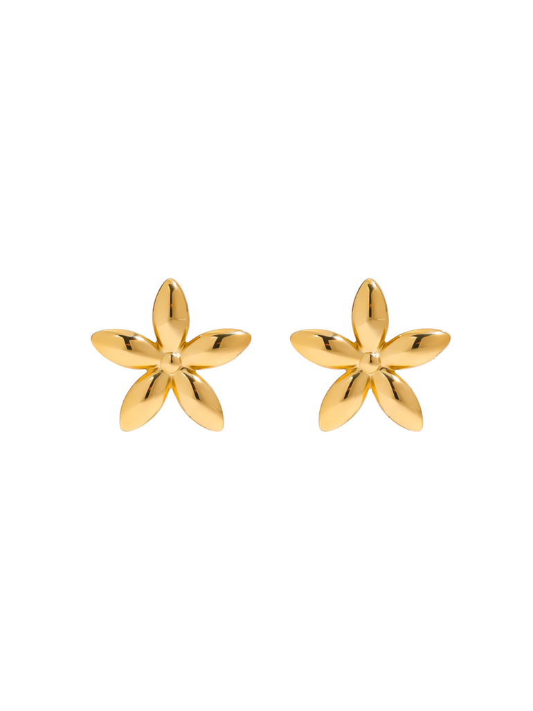 Par Flor Dorada Cinco Petalos