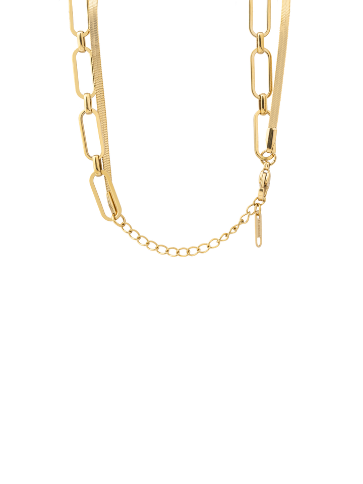 Collar Doble Planchado y Eslabon Tipo Clip