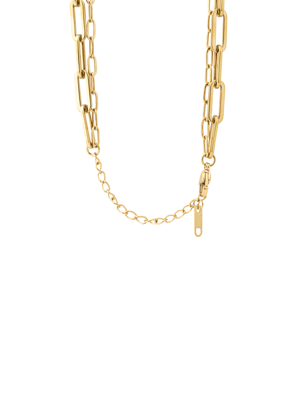 Collar Doble Eslabon Tipo Clip