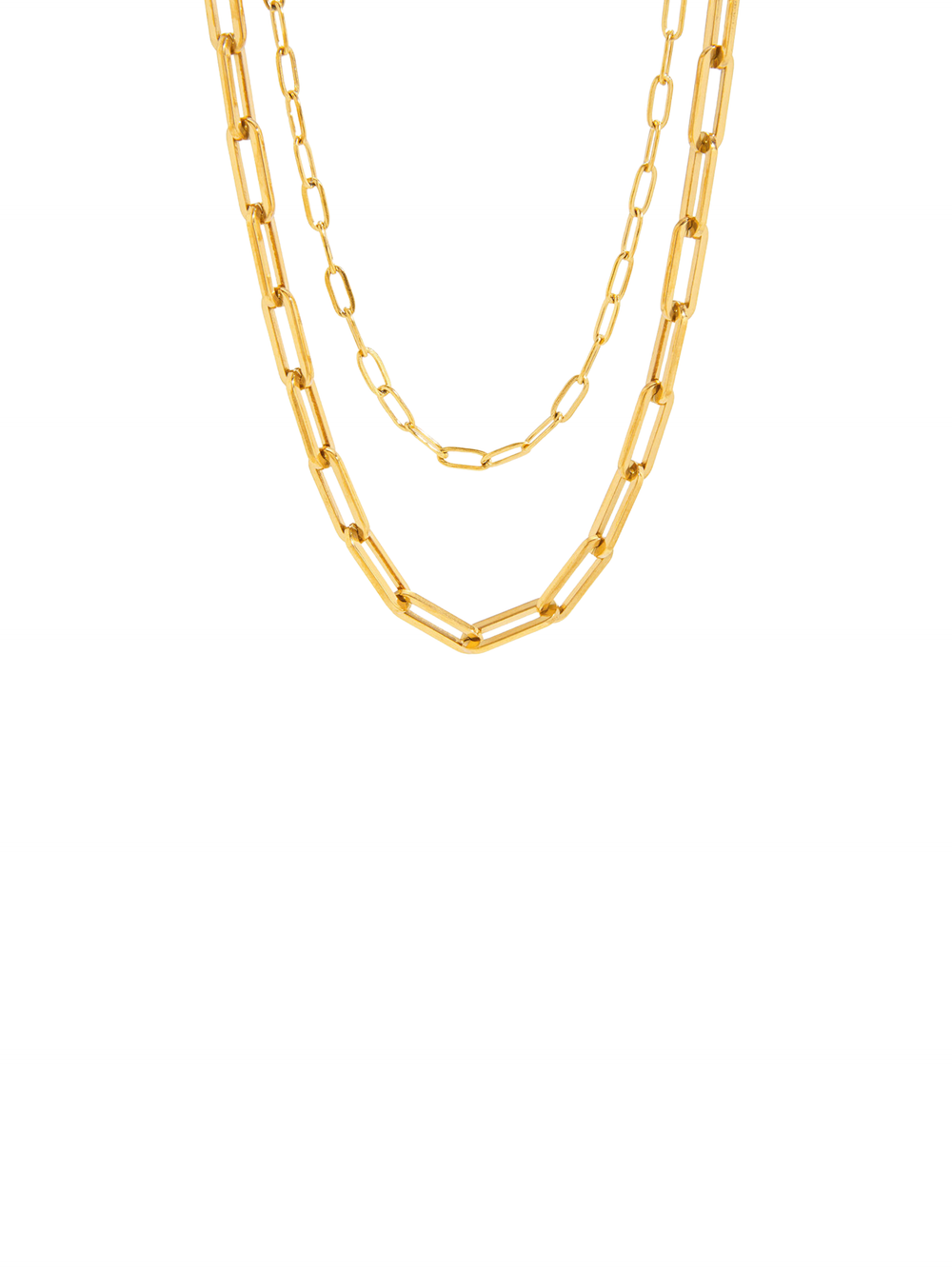 Collar Doble Eslabon Tipo Clip