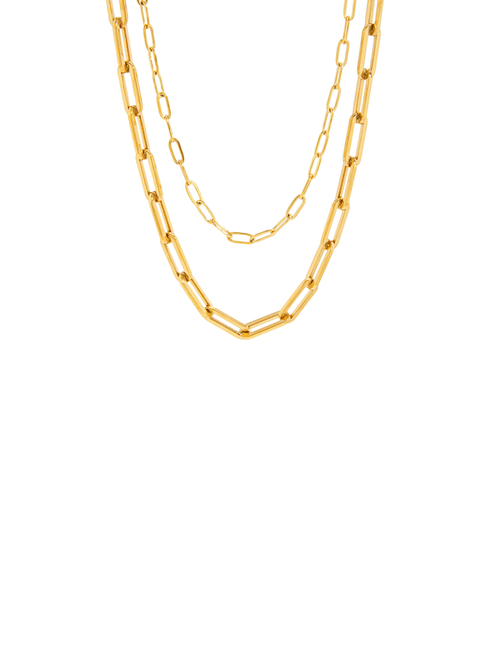 Collar Doble Eslabon Tipo Clip